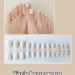 Nude Ayak Takma Tırnak 24 Adet Ayak için Takma Tırnak-009-09