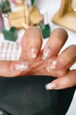 Ombre Cat Eye Protez Tırnak 10 Adet El Yapımı Takma Tırnak Seti 2106 - Görsel 2