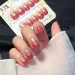 ombre-kisa-kut-24-adet-takma-tirnak-seti-kalp-simli-tirnak-r744