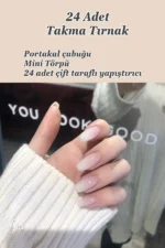 Ombre Takma Tırnak 24 Adet Orta Balerin Takma Tırnak Seti R079 - Görsel 7