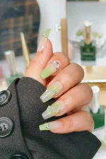 Ombre Yeşil Protez Tırnak 10 Adet El Yapımı Takma Tırnak Seti 3611 - Görsel 6