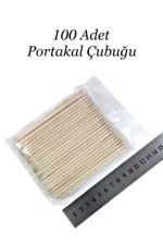 Portakal Çubuğu 100'lü Set Ahşap Tırnak Eti Itici Manikür Pedikür Seti