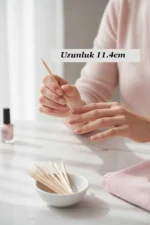 Portakal Çubuğu 100'lü Set Ahşap Tırnak Eti Itici Manikür Pedikür Seti - Görsel 4