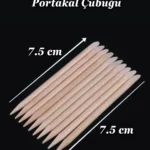 Portakal Çubuğu 7cm 100'lü Set Ahşap Tırnak Eti Itici Manikür Pedikür Seti