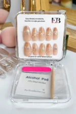 Protez Tırnak Medium Beden 10 Adet El Yapımı Takma Tırnak Seti 1801 - Görsel 3