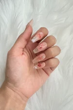 Protez Tırnak Tavşan Desen 10 Adet El Yapımı Takma Tırnak Seti 3888