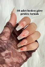 Protez Tırnak Tavşan Desen 10 Adet El Yapımı Takma Tırnak Seti 3888 - Görsel 2