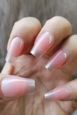 Şeffaf Takma Tırnak Seti 24'lü Takma Tırnak Aksesuarları Hediye. Küt Orta Uzunluk Nail Art S010 - Görsel 4