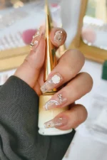 Simli Protez Tırnak 10 Adet El Yapımı Takma Tırnak Seti 3405