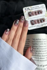 Siyah Kedi Kısa Küt 10 Adet Takma Tırnak Seti T037 - Görsel 3