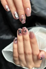 Siyah Kedi Kısa Küt 10 Adet Takma Tırnak Seti T037 - Görsel 5