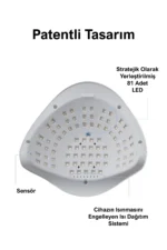 SUN X26 UV 320 Watt 72 Led Kalıcı Oje Protez Tırnak Kurutucu Işık Pro Uv Led Tırnak Kurutucu - Görsel 3