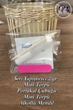 Takma Tırnak Yapıştırıcı Seti, Törpü, Portakal Çubuğu ve Alkollü Mendil