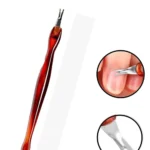 Tırnak Eti Temizleyici Çatal Uçlu Tırnak Et İtici Manikür Aleti