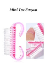 Tırnak Temizleme Fırçası Tırnak Bakımı Toz Temizleme Fırçası Pembe Mini