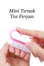 Tırnak Temizleme Fırçası Tırnak Bakımı Toz Temizleme Fırçası Pembe Mini - Görsel 3