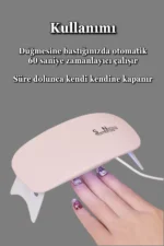 UV Led Protez Tırnak Kurutucu Açma Kapama Düğmeli 6 Watt -Mini UV Taşınabilir Oje Kurutucu - Görsel 3