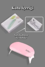 UV Led Protez Tırnak Kurutucu Açma Kapama Düğmeli 6 Watt -Mini UV Taşınabilir Oje Kurutucu - Görsel 5