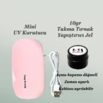 UV Led Tırnak Kurutucu - 10ml Hamur Jel - UV Oje Kurutucu Nail Art Tasarım Jeli