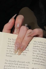 Uzun Stiletto 10 Adet Takma Tırnak Seti T078 - Görsel 2