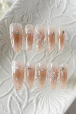 Uzun Stiletto 10 Adet Takma Tırnak Seti T078 - Görsel 3