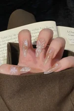 Uzun Stiletto 10 Adet Takma Tırnak Seti T078 - Görsel 4