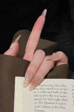 Uzun Stiletto 10 Adet Takma Tırnak Seti T078 - Görsel 5