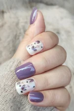 Yeni Model Küt Takma Tırnak Seti Desenli 24'lü. Törpü ve  W1184 - Görsel 2