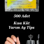 Yarım Ay Şekil Jel Tips Küt Takma Tırnak 500 Adet