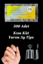 Yarım Ay Şekil Jel Tips Küt Takma Tırnak 500 Adet