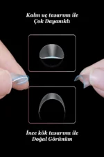 Yarım Ay Şekil Jel Tips Küt Takma Tırnak 500 Adet - Görsel 4