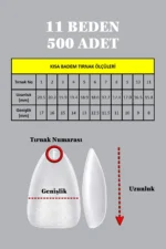 Jel Tips Badem Takma Tırnak 500 Adet EB500 - Görsel 7
