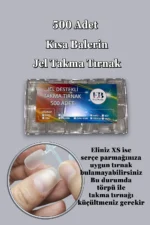 Jel Tips Kısa Balerin Takma Tırnak 500 Adet EB500