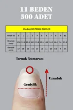 Jel Tips Kısa Balerin Takma Tırnak 500 Adet EB500 - Görsel 2