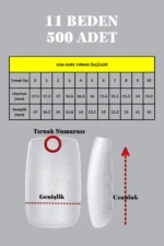 Jel Tips 500 Adet Kare Takma Tırnak EB500 - Görsel 6