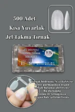Jel Tips 500 Adet Kısa Yuvarlak Takma Tırnak EB500 - Görsel 6