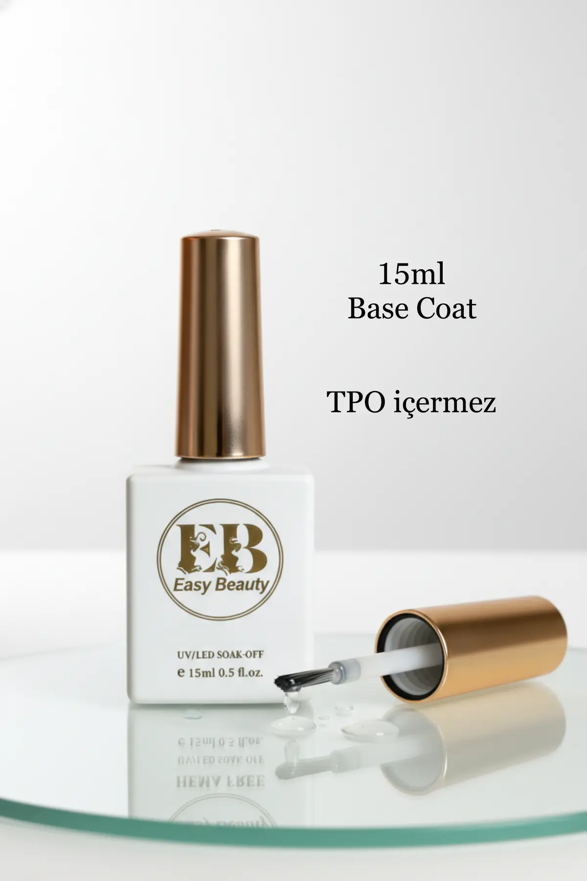 Base_1 Base Coat 15ml - Kalıcı Oje ve Protez Tırnak Baz Kat - TPO İçermez - Görsel 1