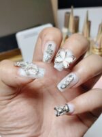 Protez Tırnak 10 Adet El Yapımı Kısa Takma Tırnak Seti EBCKLZ139 - Görsel 3