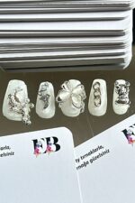 Protez Tırnak 10 Adet El Yapımı Kısa Takma Tırnak Seti EBCKLZ139 - Görsel 8