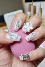 Protez Tırnak 10 Adet El Yapımı Kısa Takma Tırnak Seti EBCKLZ139 - Görsel 9