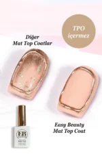 Mat Top Coat 15ml -  Kalıcı Oje ve Protez Tırnak Mat Top Kat - TPO İçermez - Görsel 8