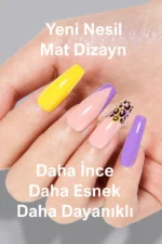 Orta Küt Takma Tırnak 100 Adet Jel Tips - Görsel 4