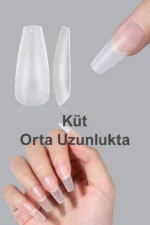 Orta Küt Takma Tırnak 100 Adet Jel Tips - Görsel 5