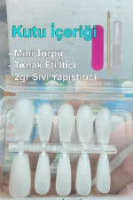 Orta Küt Takma Tırnak 100 Adet Jel Tips - Görsel 7