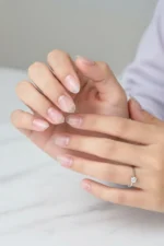 Kısa Yuvarlak Takma Tırnak Seti 100 Adet Jel Tips - Görsel 2