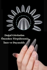 Yarım Ay Şekil Jel Tips Oval Takma Tırnak 500 Adet - Görsel 3