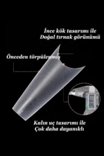 Yarım Ay Şekil Jel Tips Uzun Küt Takma Tırnak 500 Adet - Görsel 2