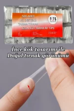 Yarım Ay Şekil Jel Tips Uzun Küt Takma Tırnak 500 Adet - Görsel 9