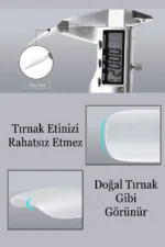 Uzun Stiletto Takma Tırnak 100 Adet Jel Tips - Görsel 5