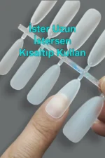 Uzun Oval Takma Tırnak Seti Jel Tips 100 Adet - Görsel 2